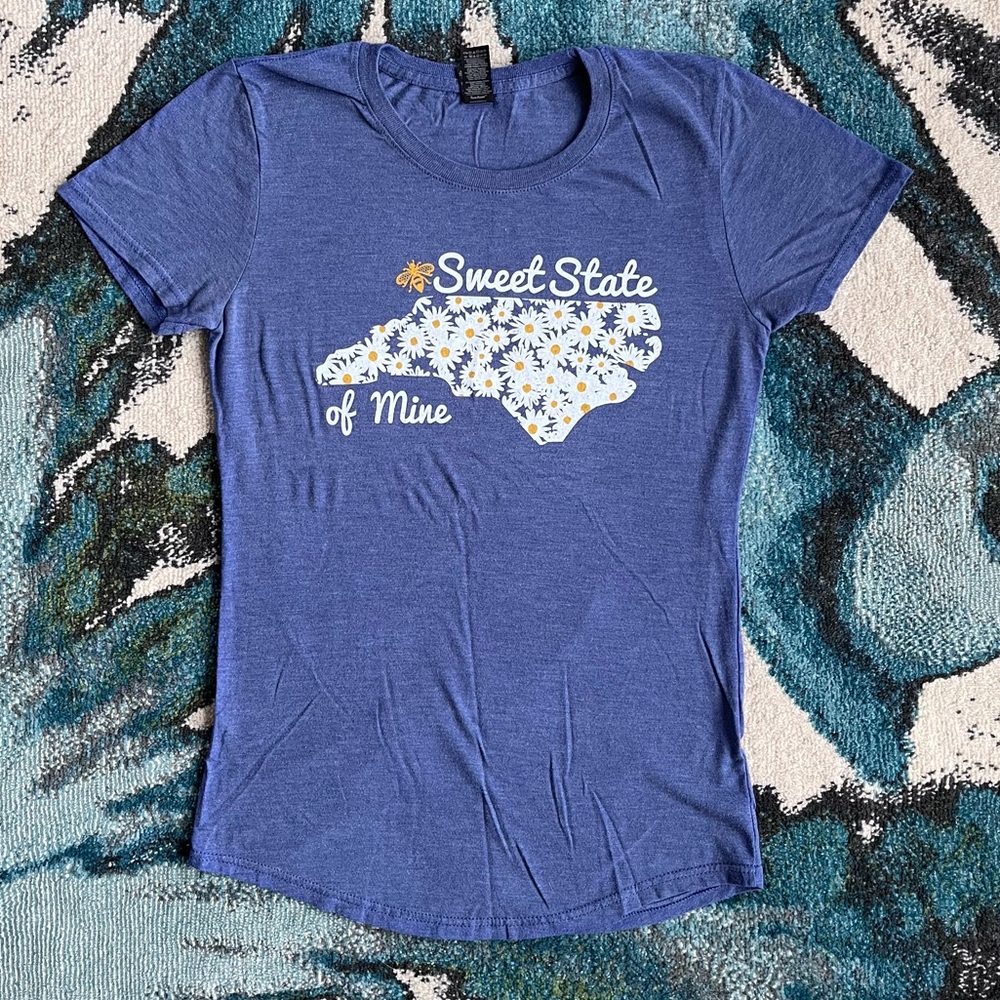 Anvil Bee Charmer Asheville NC blue T shirt size Small